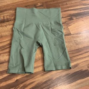 Warners green biker shorts